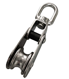 8369 Такелажный блок М 8 для троса с вертлюгом 32, нержавеющая сталь, aisi 304 / A2 8369 Такелажный блок М 8 для троса с вертлюгом 32, нержавеющая сталь, aisi 304 / A2