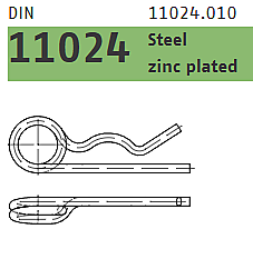 DIN11024 Шплинт пружинный, игольчатый d7 / 34,1-45 (сталь) R