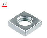 Гайка квадратная DIN562 М  2,5 zinc plated 