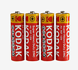 Батарейка солевая AA R6-4S 1.5 В, Kodak Super Heavy Duty спайка, 4 шт. 489041