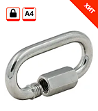 Карабин винтовой  5мм, нержавеющая сталь aisi 316 / A4 ART. 8253