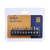 Набор бит ТУНДРА, сталь CrV, PH, PZ, SL х 25 мм, 10 шт. 2270980