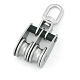 8390 Блок такелажный двойной 8мм для троса с латунь-шкивом 8390, aisi 304 / A2 8390 Блок такелажный двойной 8мм для троса с латунь-шкивом 8390, aisi 304 / A2