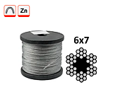 Трос стальной DIN3055 D10.0 (6х7) оцинкованный (200)