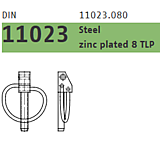 DIN11023 Шплинт 10  x 45 (зажимные штифты), облегченная версия galv. verz. 8 DiSP