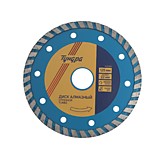 Диск алмазный отрезной TUNDRA, Turbo сухой рез 125 х 22,2 мм + кольцо 16/22,2 мм 1032283